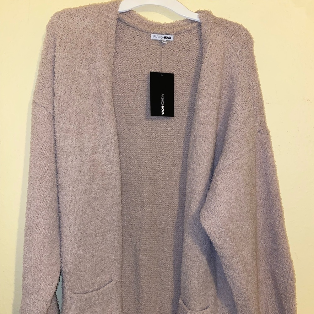 New With Tags Fashion Nova Cream Teddy Cardigan
